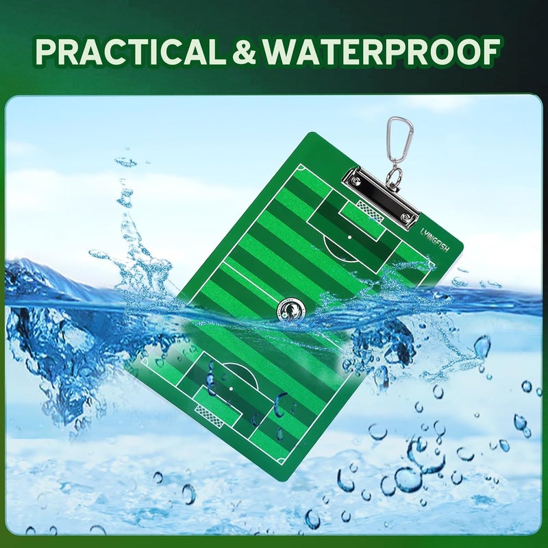 LYINGFISH Dry Erase Coaches Clipboard, Waterproof Soccer Whiteboard for Coaches Double-Sided Soccer Clipboard for Coaches Writable and Erasable Coaching Board Dry Erase Coaching Board Dry Erase Clipboard Gift - Image 3